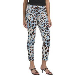 VENTI Made In Italy Leopard Floral Slim Pants